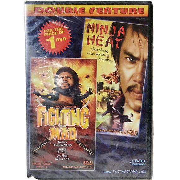 Ninja Heat / Fighting Mad Movie DVD Double Feature Chan Sheng Joe Mari Avellana - Picture 1 of 2